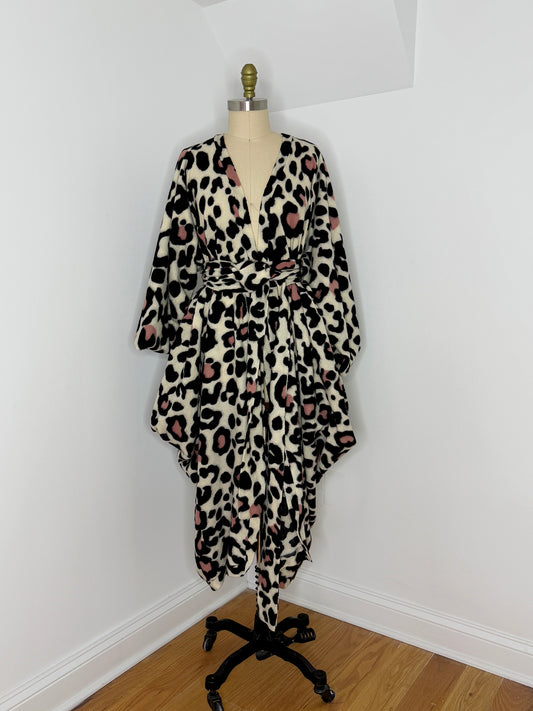 :: fire :: cozy imaginary animal print duster - cream