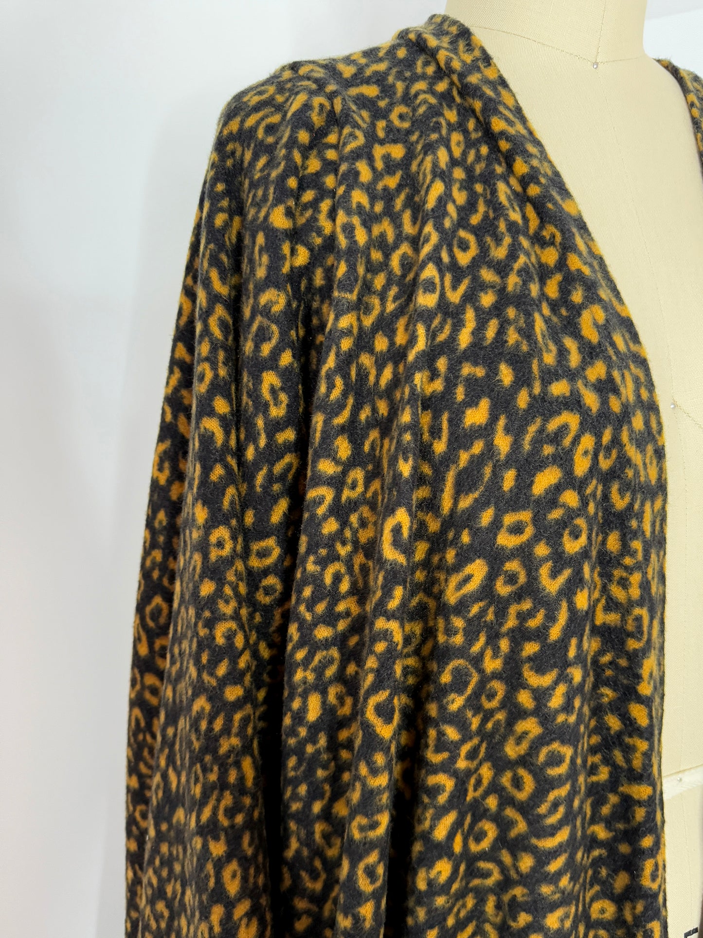 :: fire :: cozy imaginary animal print duster - black/gold