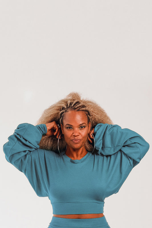 :: fire :: long sleeve baby thermal crop (top only)