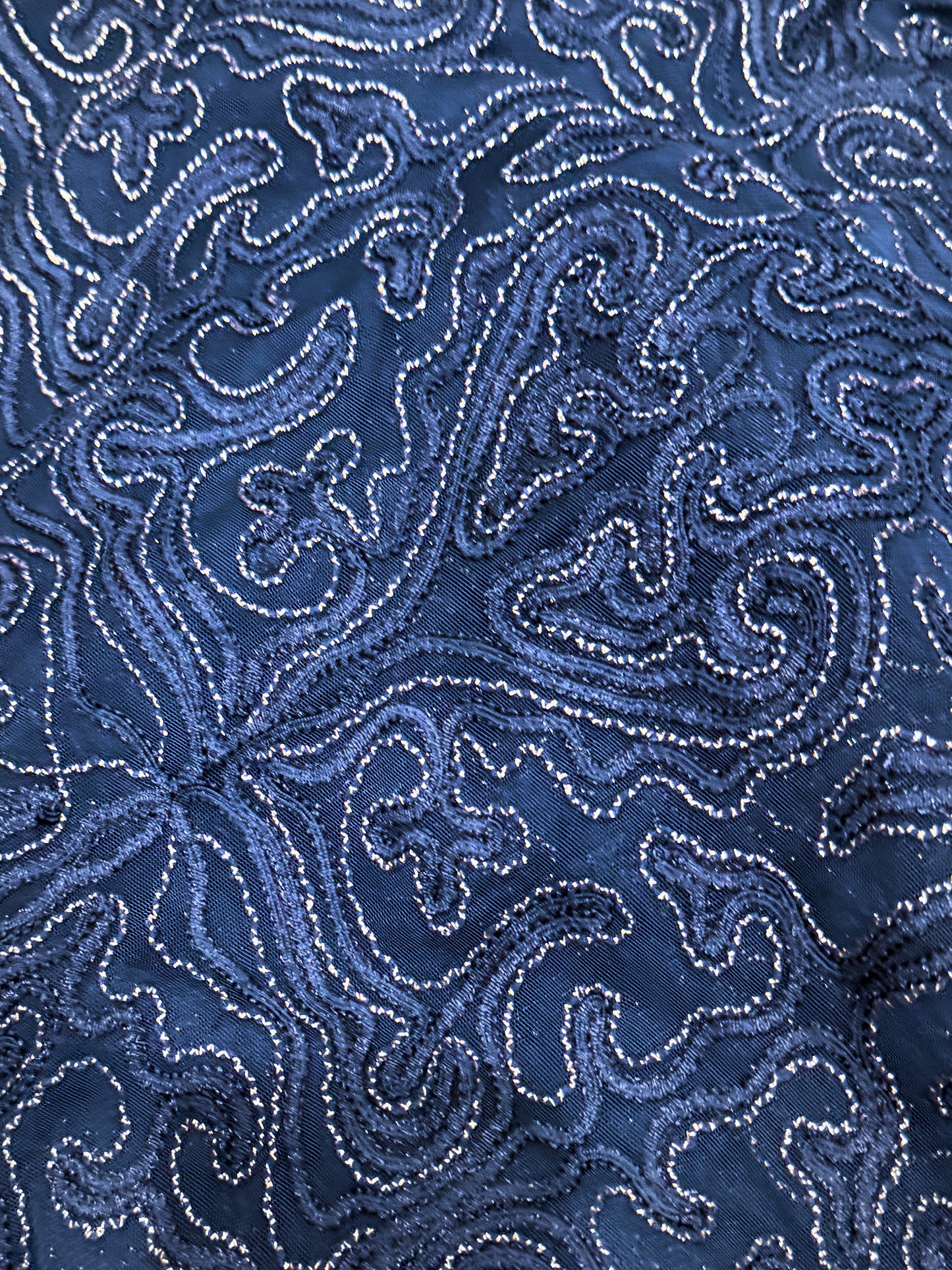 :: select :: embroidered lace skirt with gold lurex