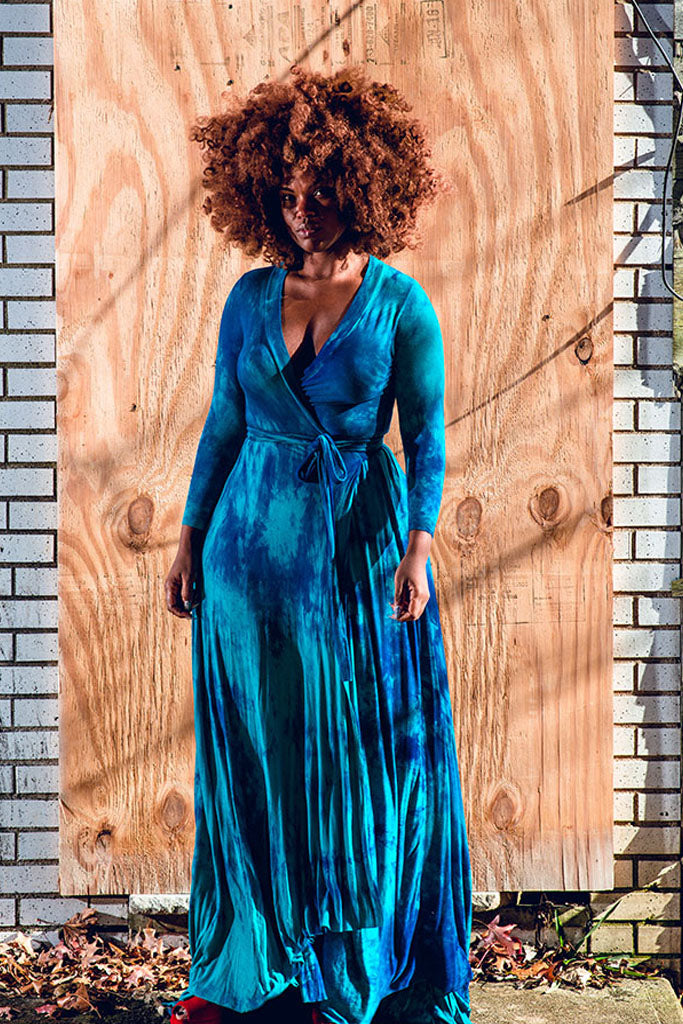 :: day four :: purp & turq wrap dress