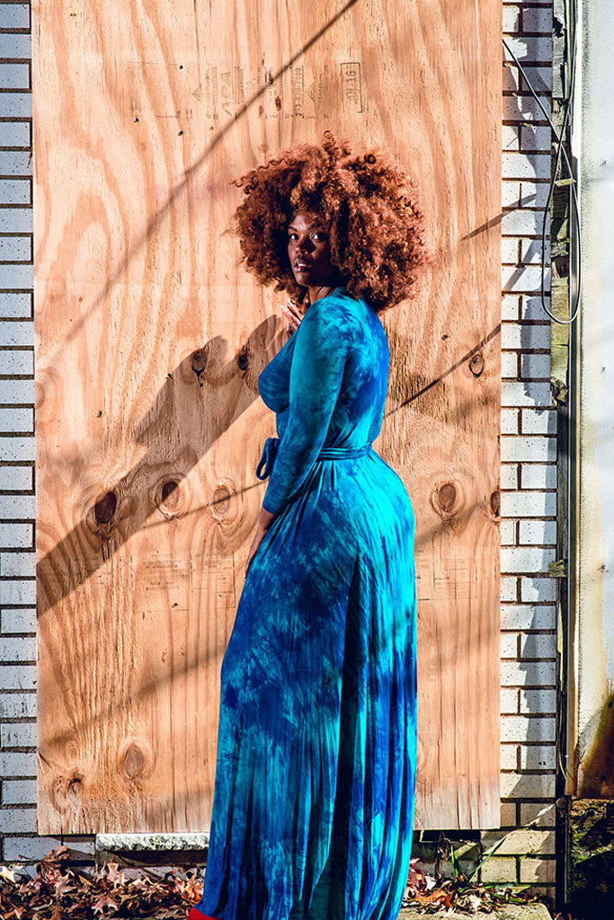 :: day four :: purp & turq wrap dress