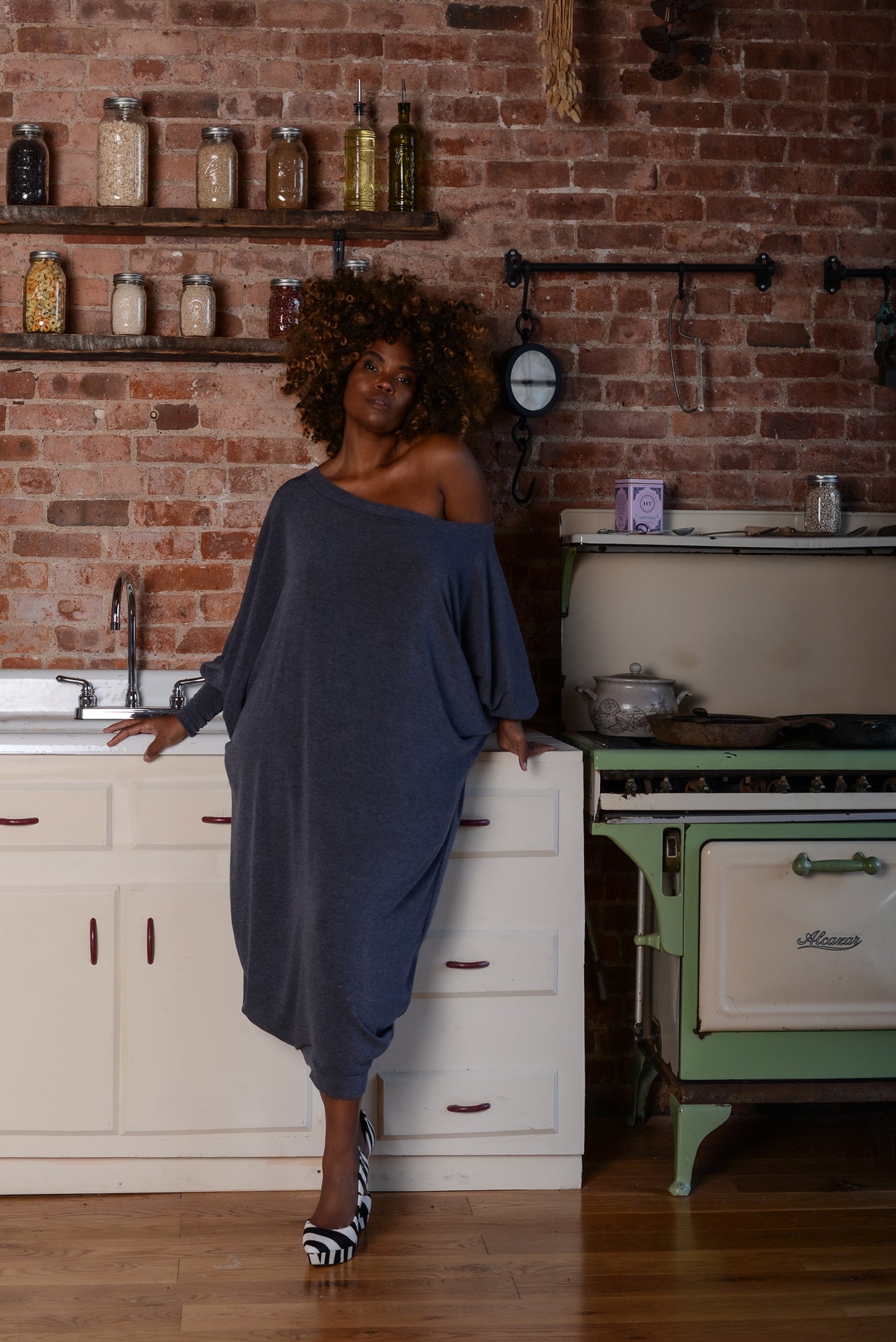 knit long sleeve shift