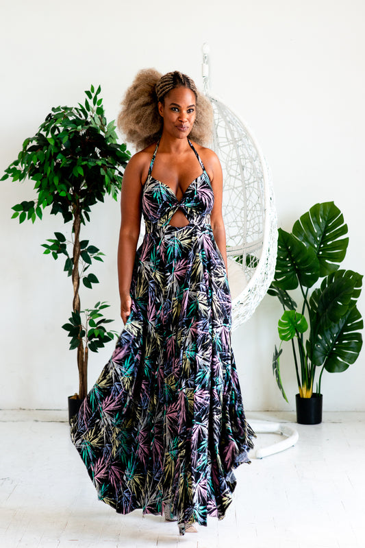 print cutout halter