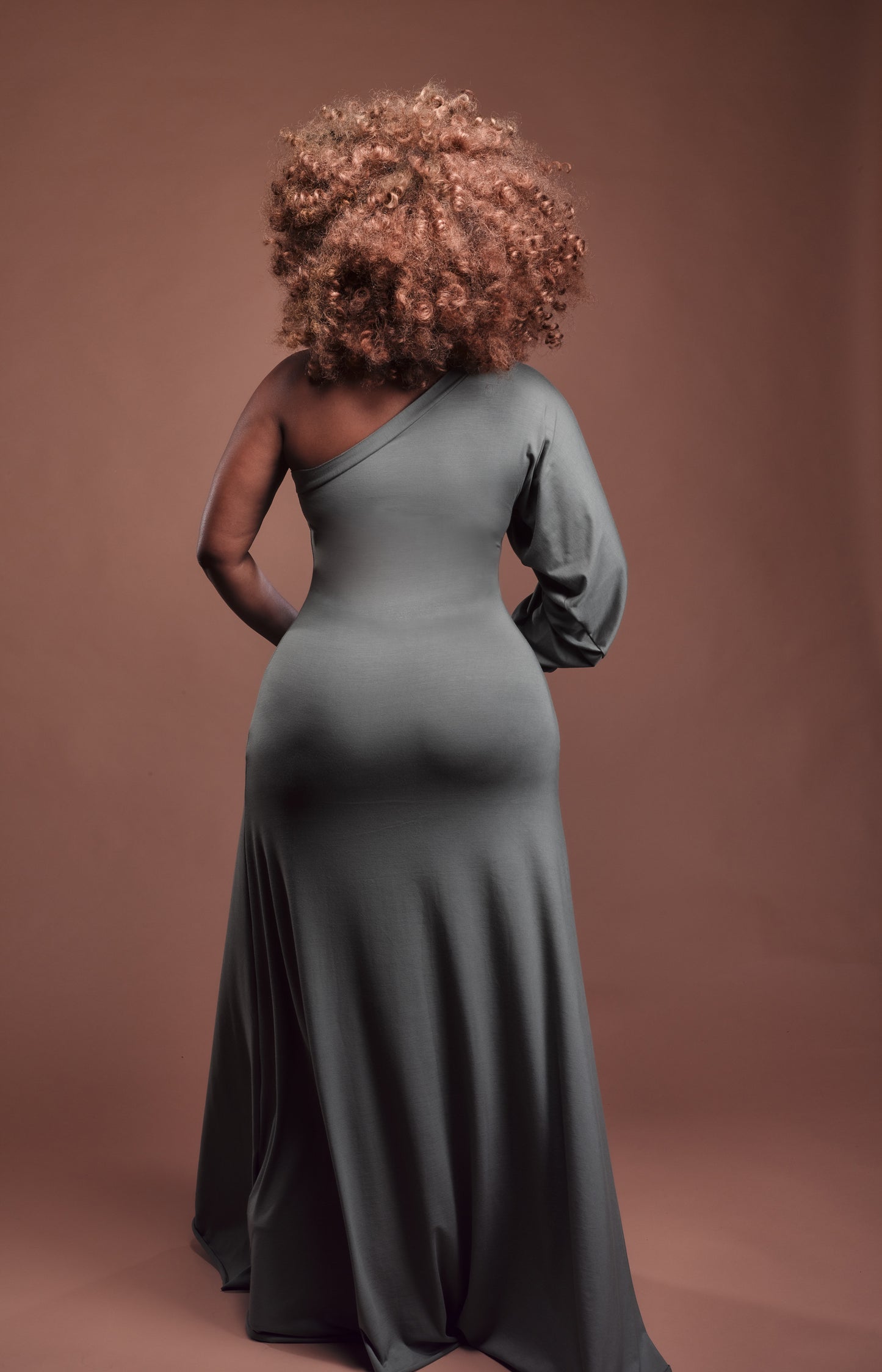 one-shoulder batwing