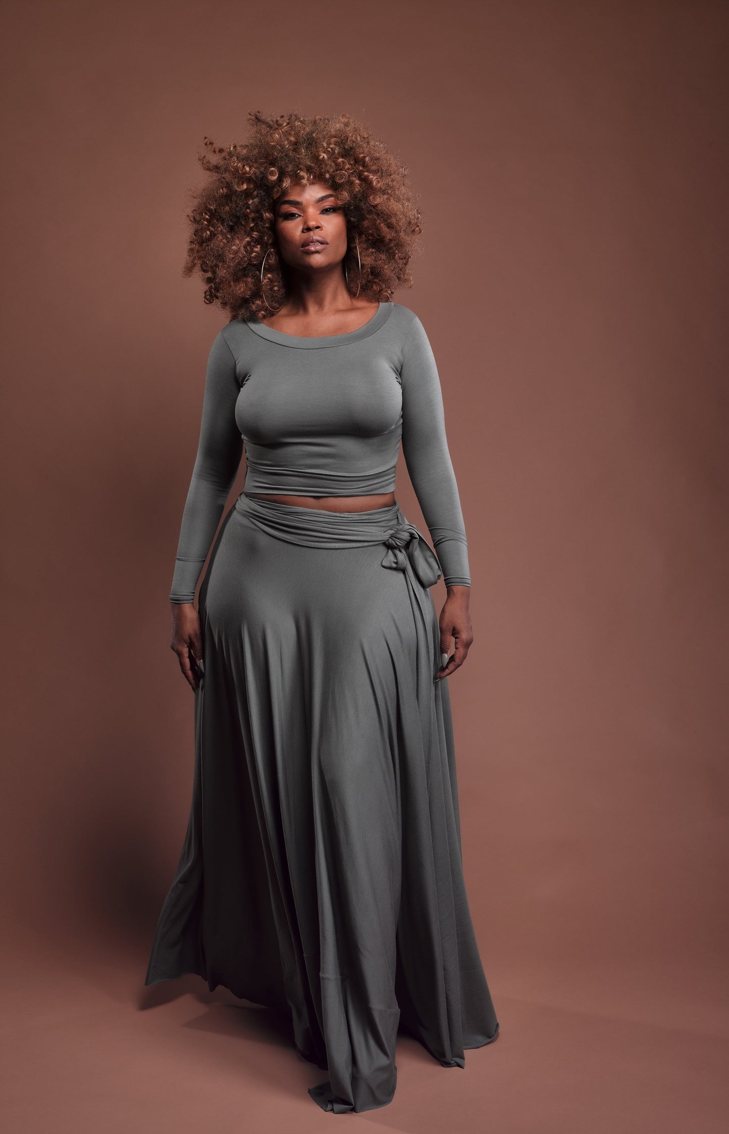 crop & circle skirt (2 pieces)
