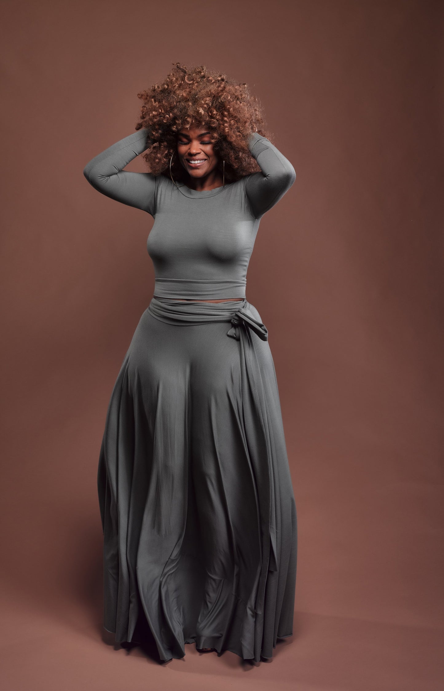 crop & circle skirt (2 pieces)