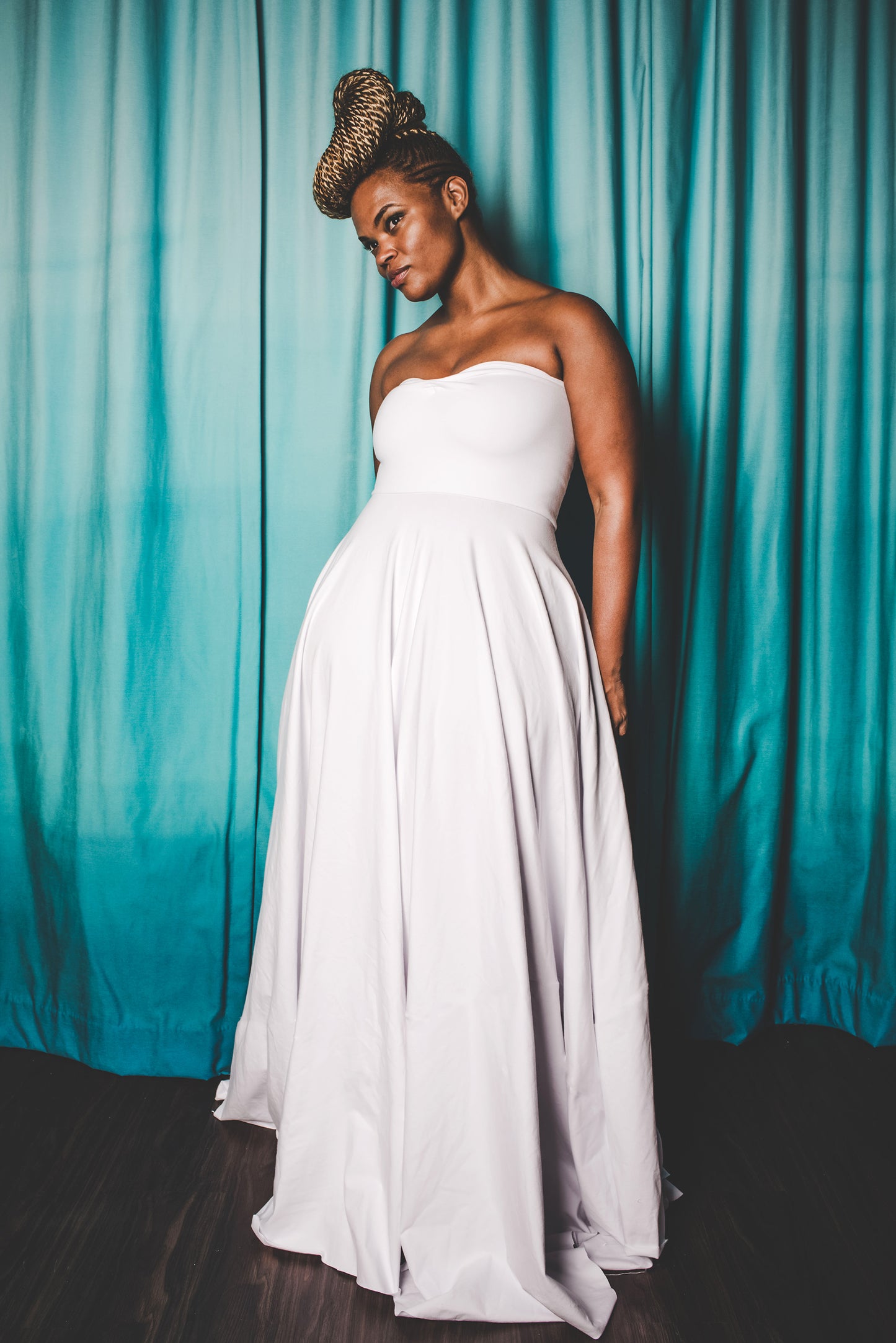 heavy strapless bodice
