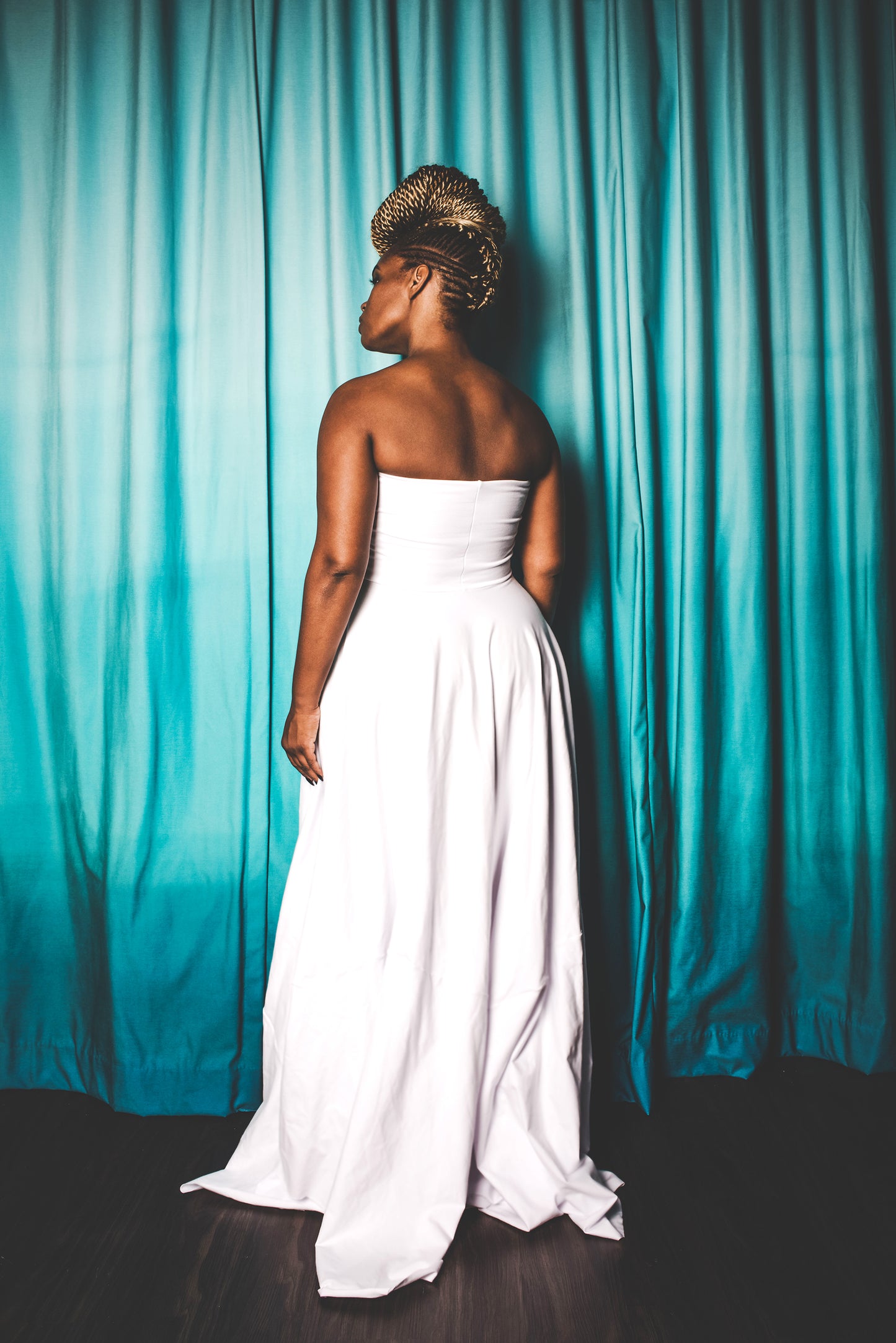heavy strapless bodice