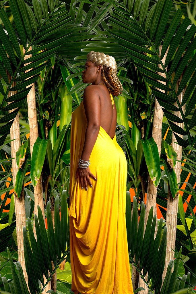 drape halter - long