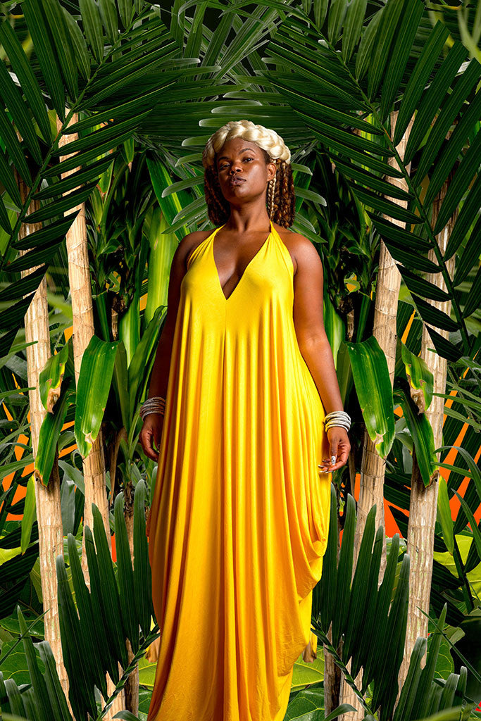 drape halter - long