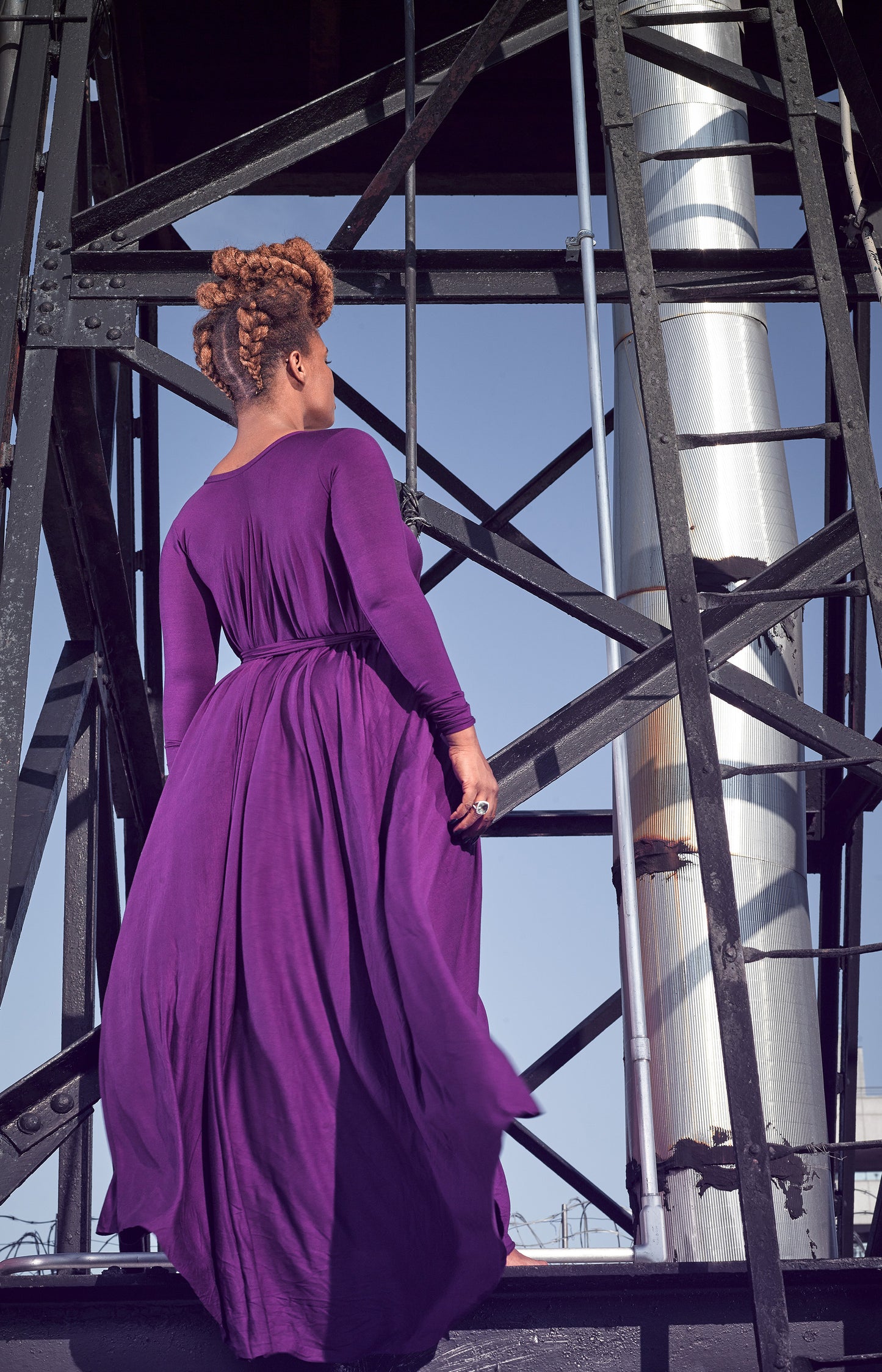 long sleeve v-neck dress