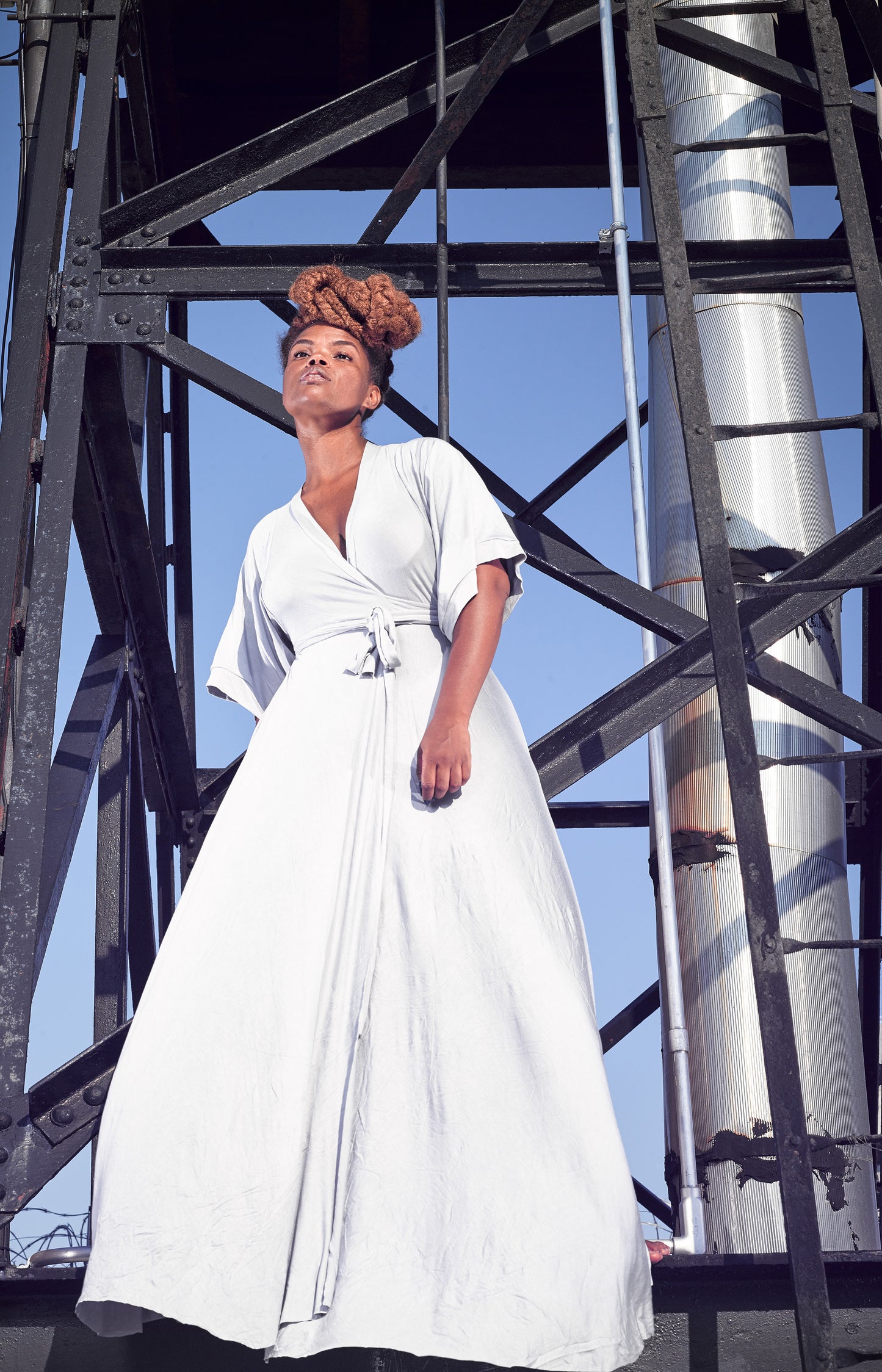 mid-sleeve wrap dress