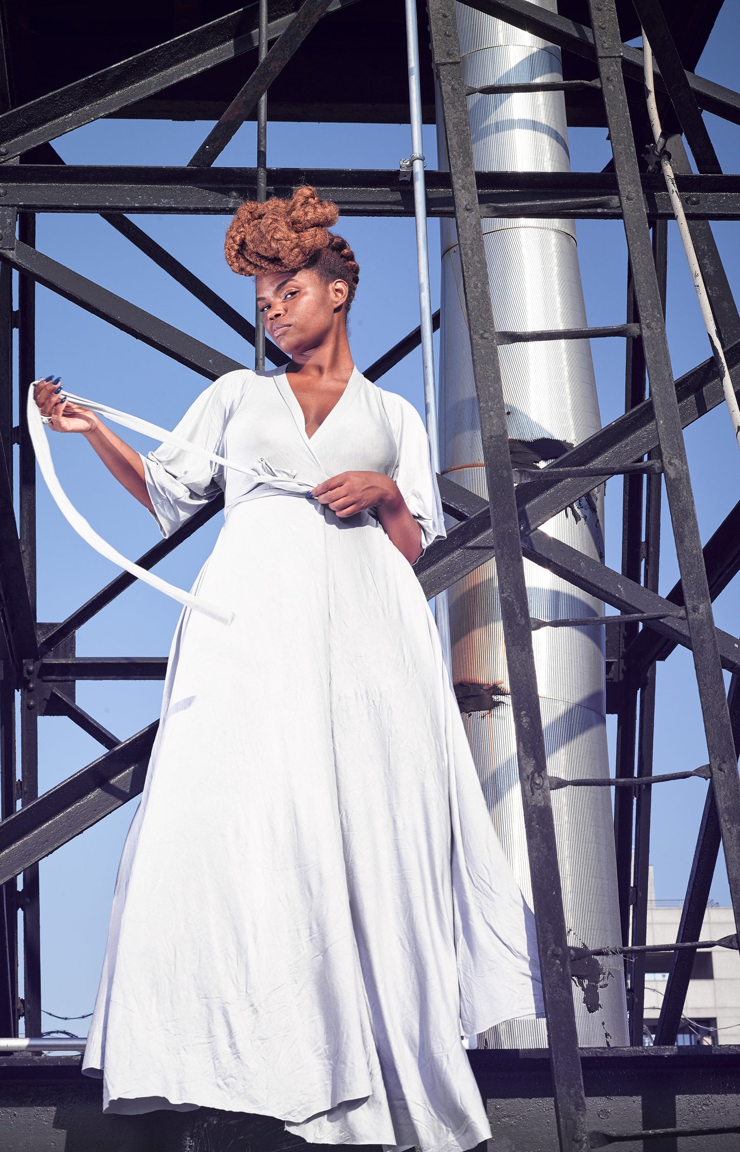 mid-sleeve wrap dress