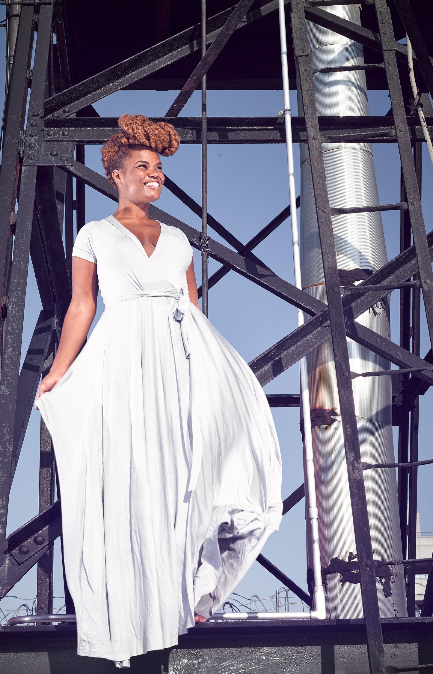 cap sleeve wrap dress