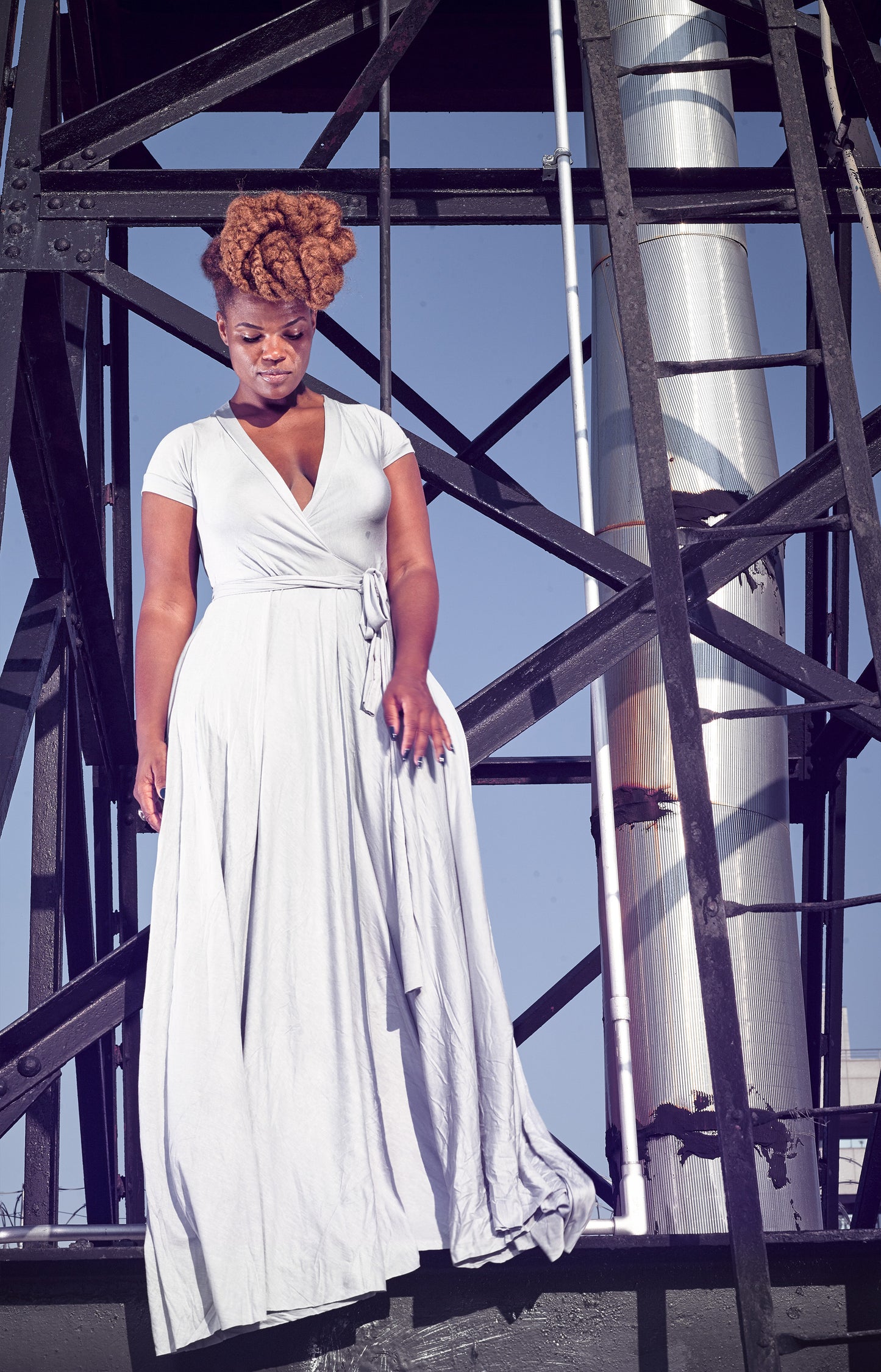 cap sleeve wrap dress